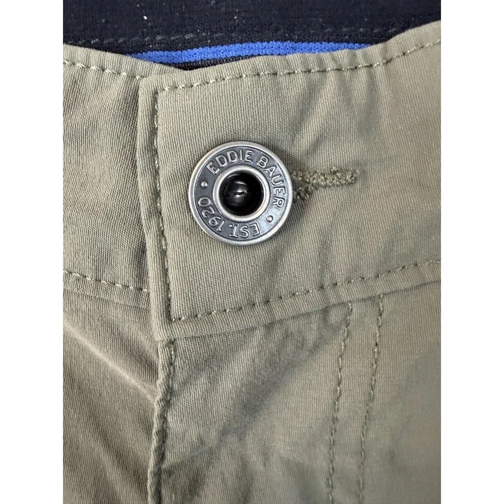 Eddie Bauer Pants Mens 36x30 Beige Nylon Stretch Chino Casual Travel Outdoor Men